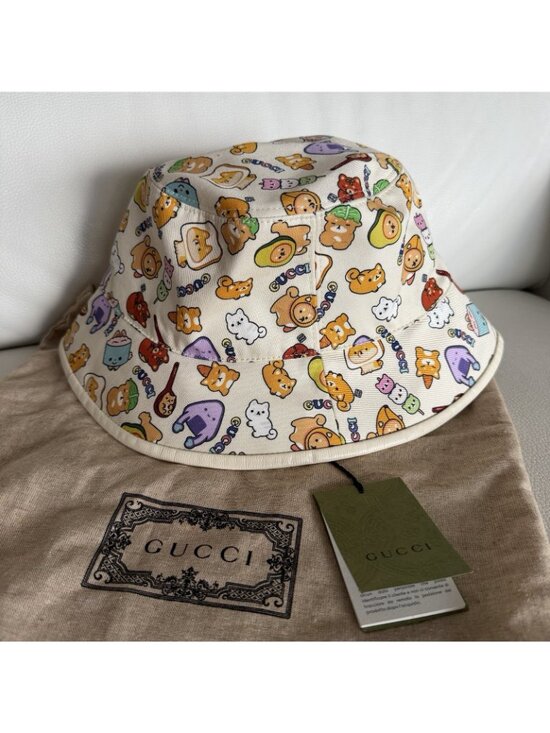 NWT GUCCI Bucket Hat Animals Sz XL 100% Authentic main image 5